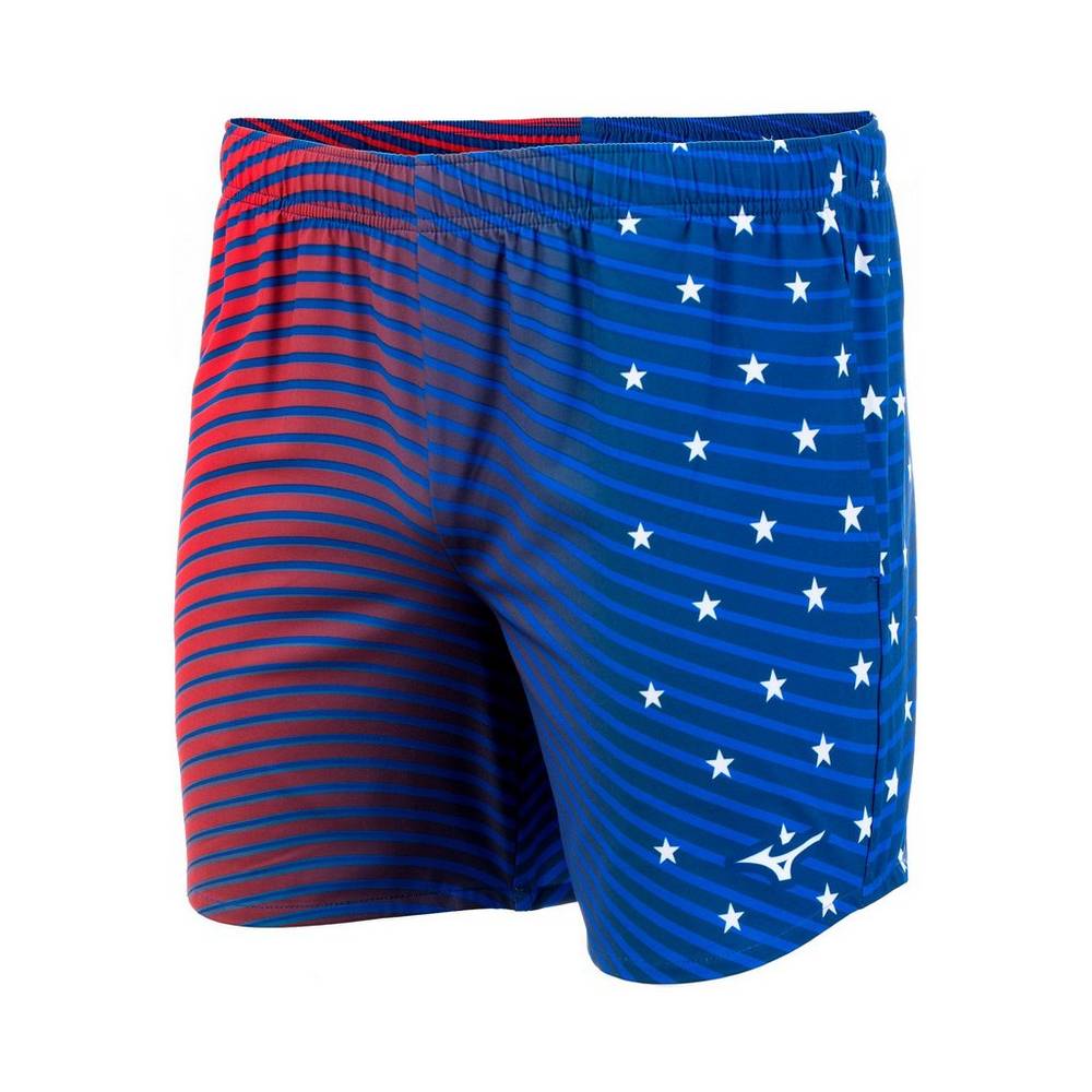Damske Šortky Mizuno 5" Printable Námornícka Modrá Vypredaj XCIW76149